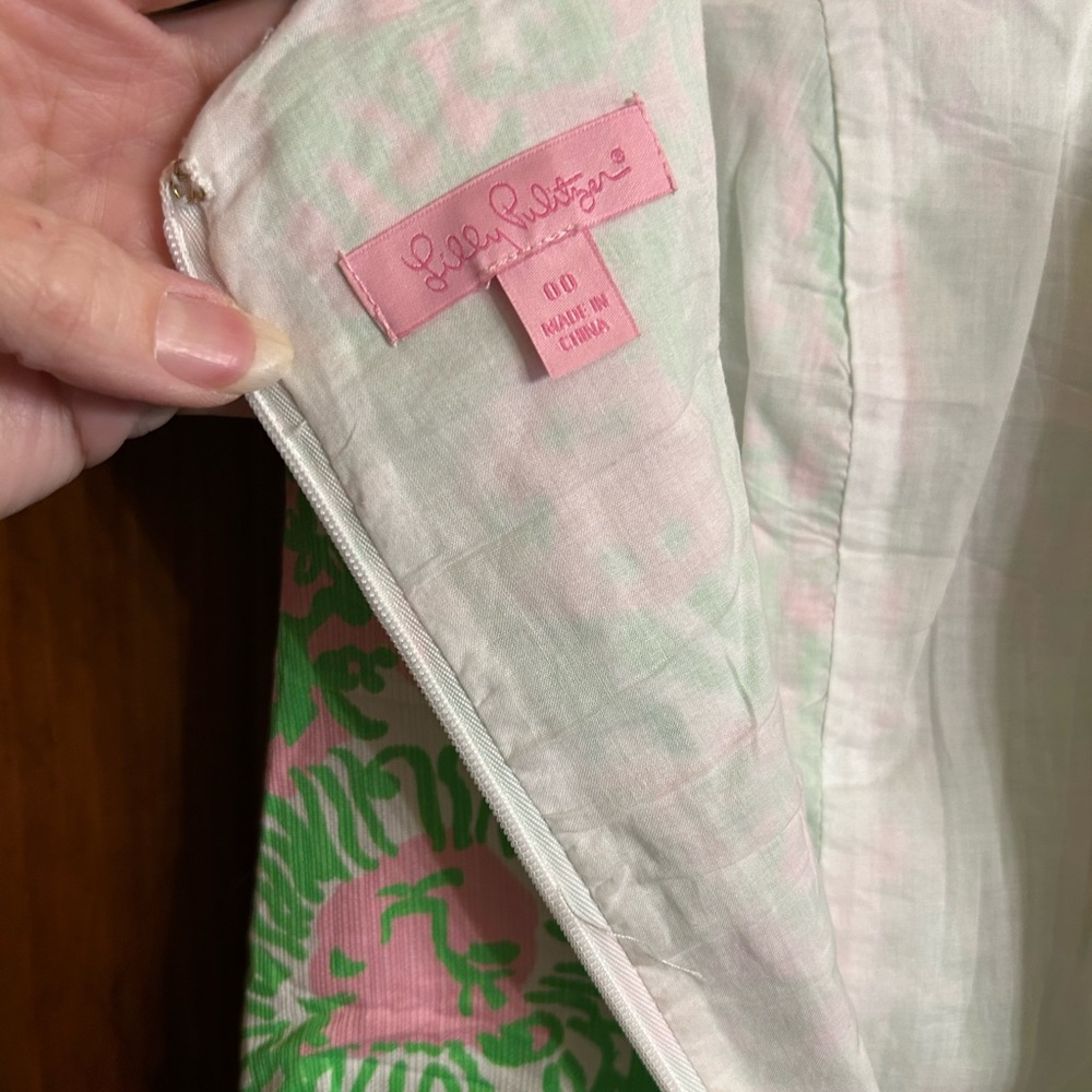 Lilly Pulitzer Sunny Side Lion Liz Shift Dress Size 00 - Picture 6 of 9